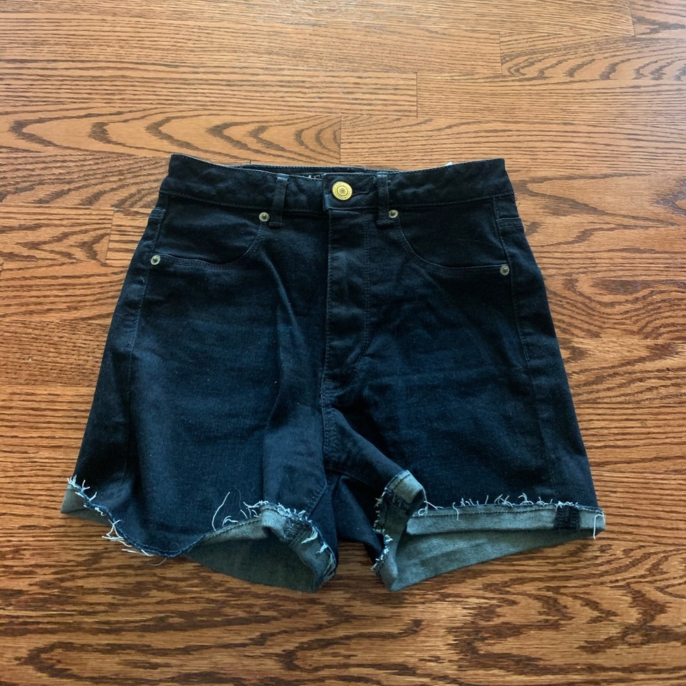 American eagle dark denim shorts